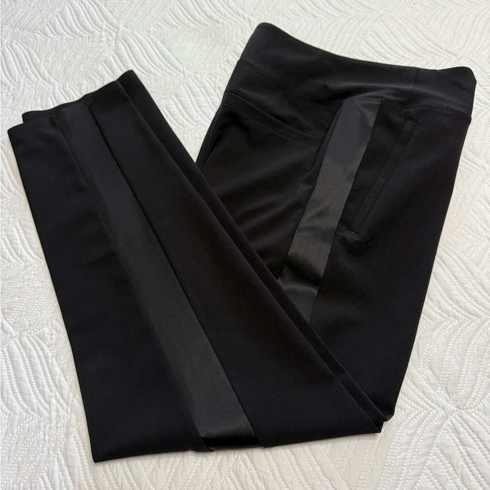 Athlete San Francisco Women’s Black Stretch Tuxedo Pants. Size 8T